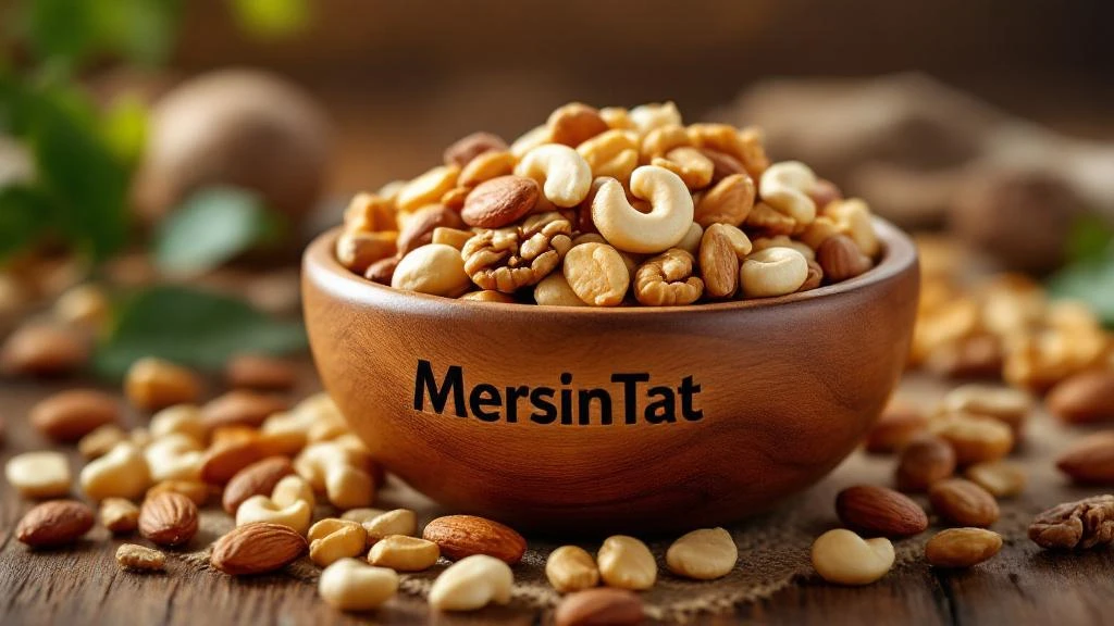 Kavrulmuş kuruyemişlerin ürün ve işlenme biçimini gösteren görsel
