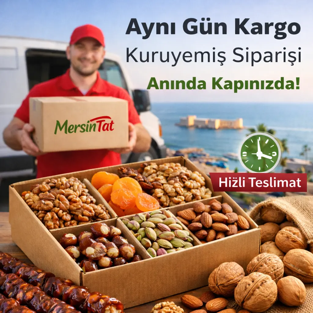Kuruyemiş siparişinde fiyat, teslimat ve ödeme bilgilerinin kontrolü