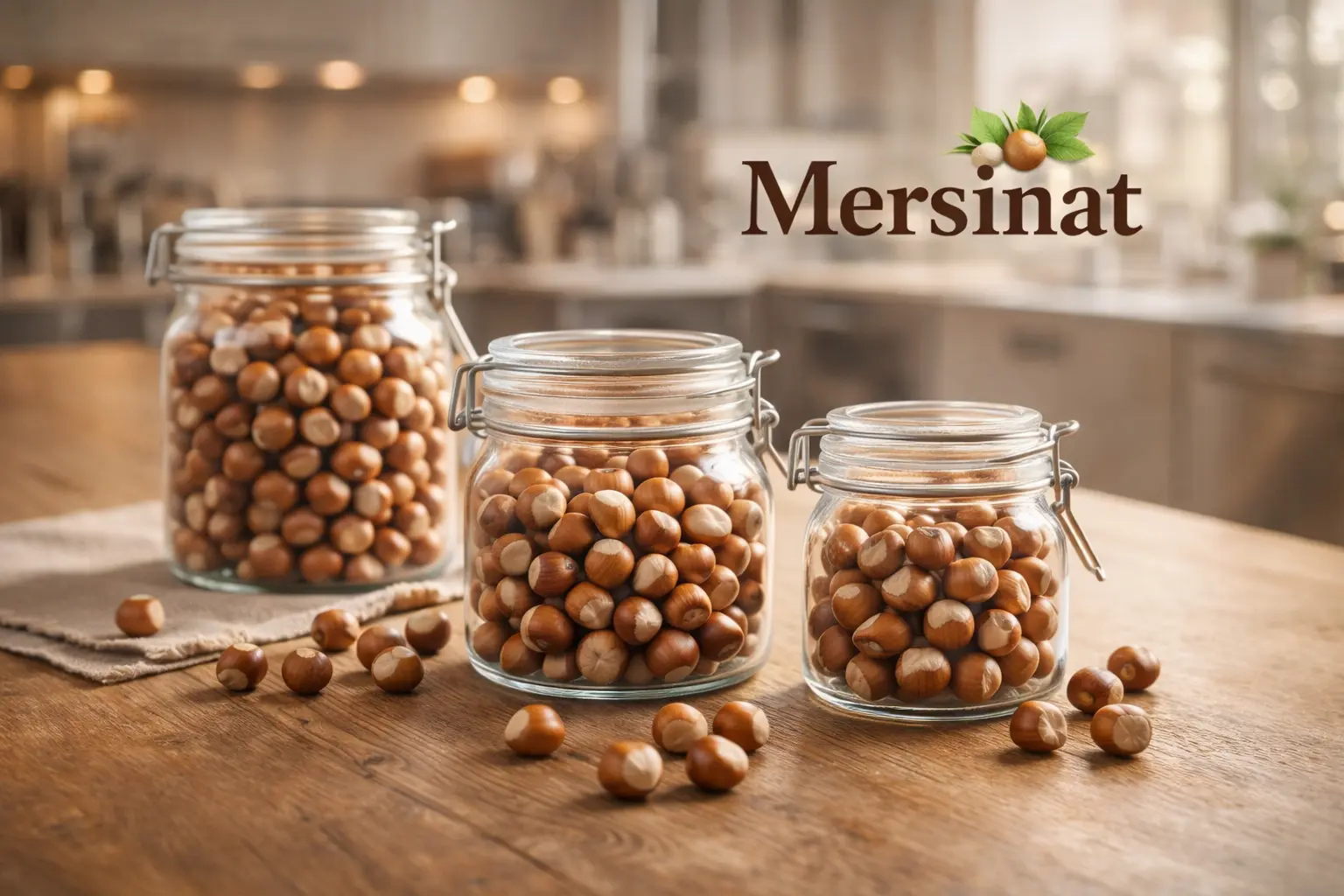 mersintat premium fındık cam kavanoz sunumu