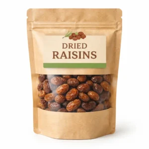 Kraft paket içinde kuru üzüm