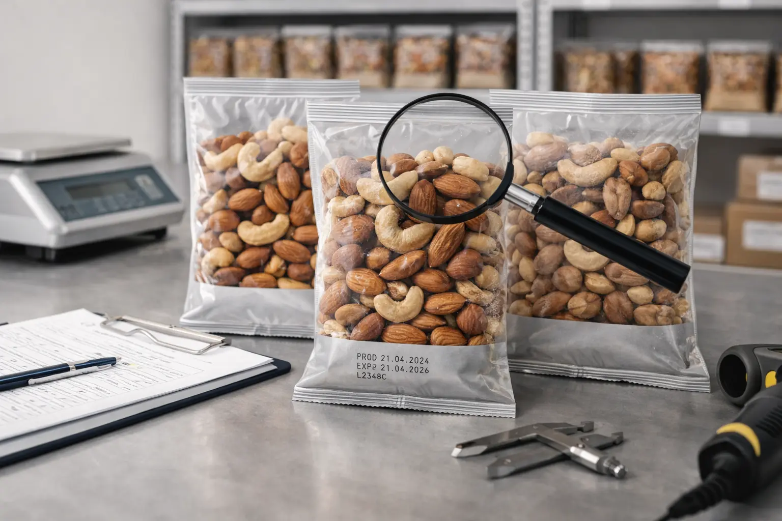 kuruyemiş kalite kontrol paketleme
