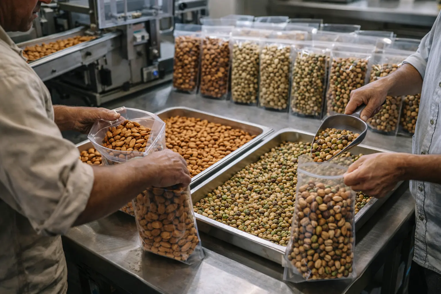 Kuruyemiş paketleme kalite kontrol ve depolama hazırlığı