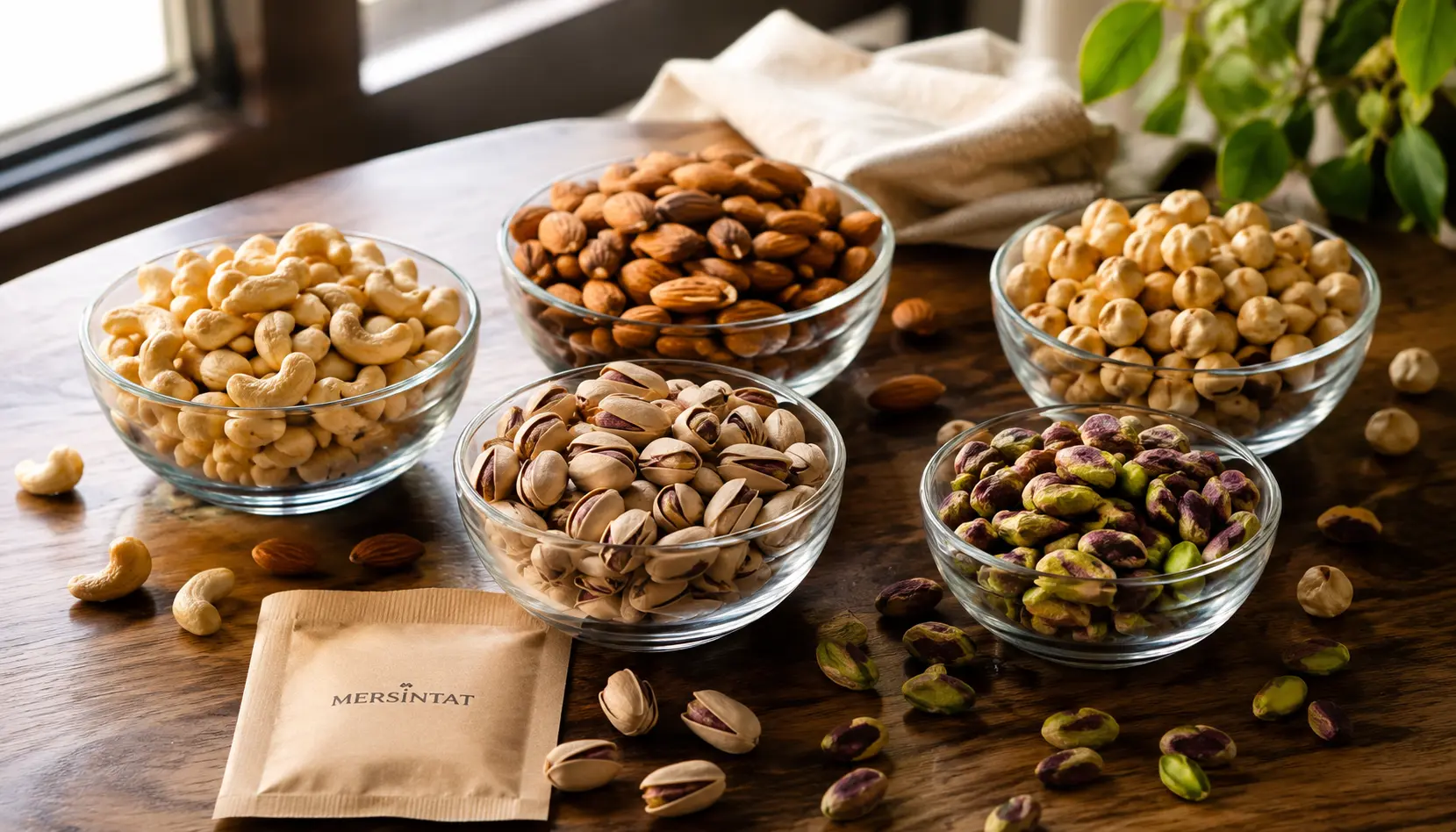 Premium kuruyemiş çeşitleri görseli
