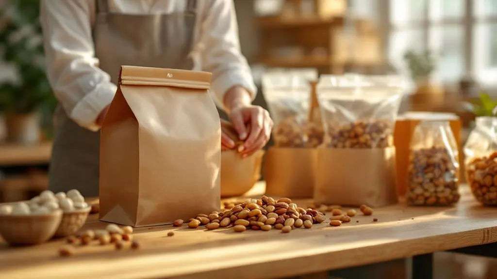 Premium kuruyemiş ürünlerinin özenli paketleme süreci