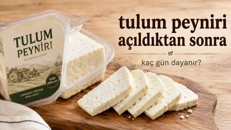 Tulum Peyniri Açıldıktan Sonra Kaç Gün Dayanır?