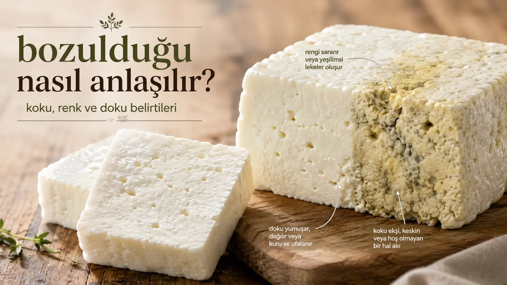 Tulum peynirinin bozulduğu nasıl anlaşılır