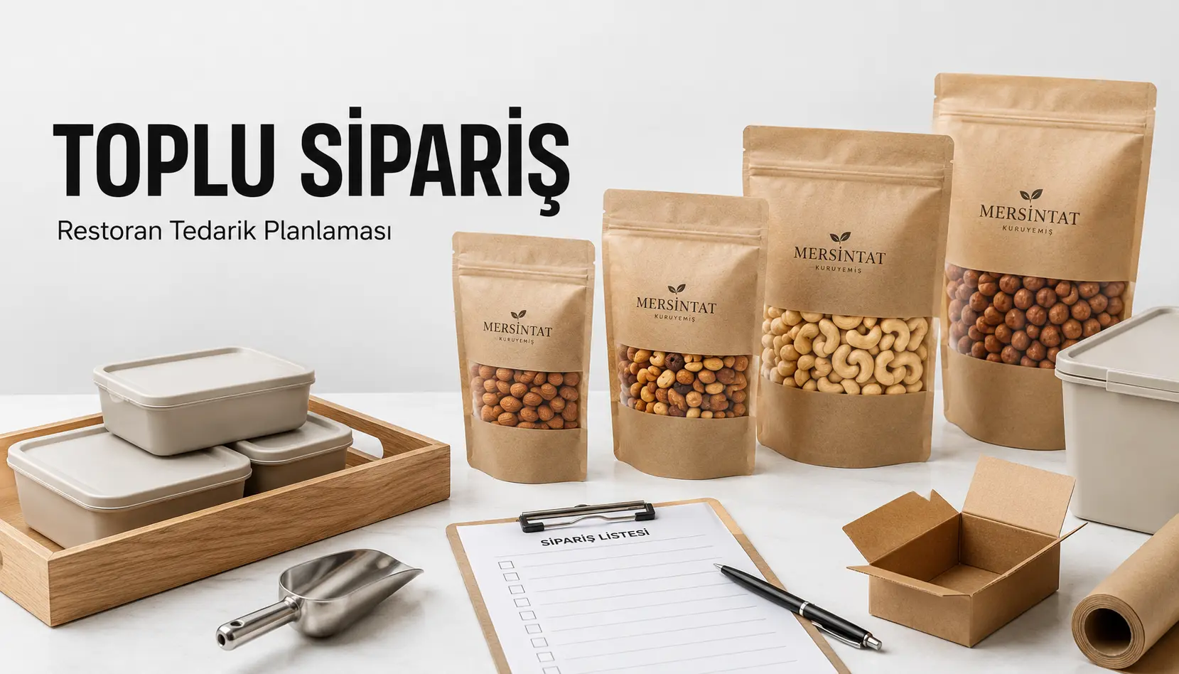 Restoranlar için toplu kuruyemiş siparişi planlama görseli