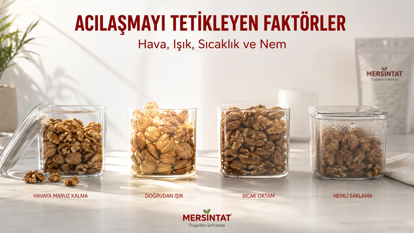 Hava ışık sıcaklık ve nemin kuruyemiş acılaşmasına etkisi