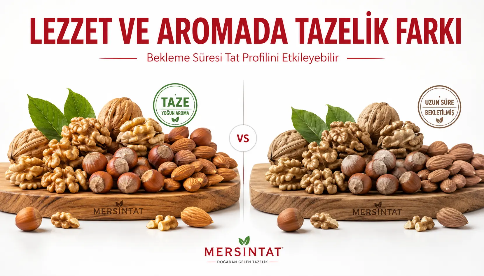 Kuruyemişlerde tazeliğin lezzet ve aroma üzerindeki etkisini gösteren MersinTat görseli